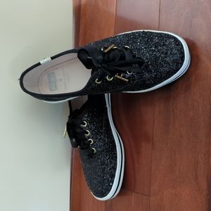 Kate Spade Keds Black Glitter Sneakers 5